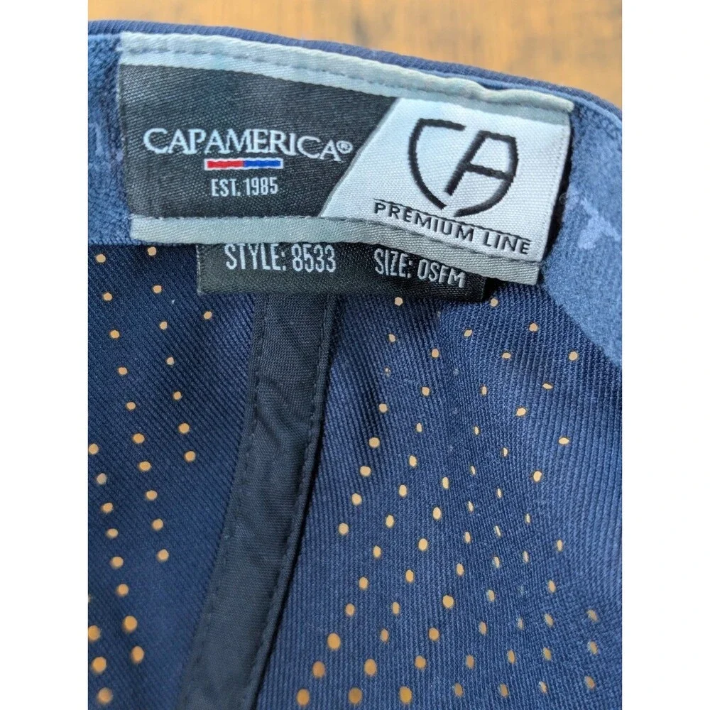 Cap America i8533 Great Outdoors Hat Flexfit 110 Navy Perforated Snapback Cap